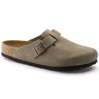 Boston Soft Footbed-Suede Leather-Taupe