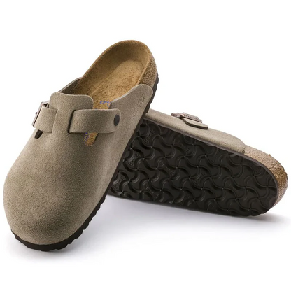 Boston Soft Footbed-Suede Leather-Taupe