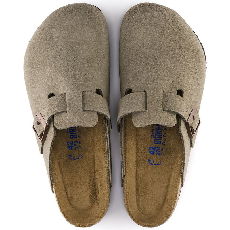 Boston Soft Footbed-Suede Leather-Taupe