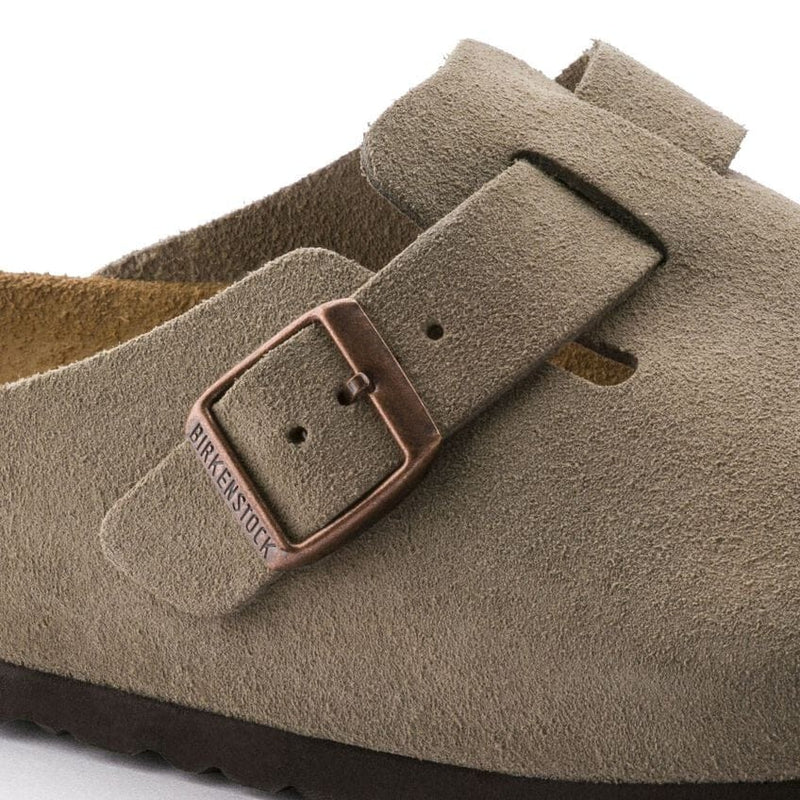 Boston Soft Footbed-Suede Leather-Taupe