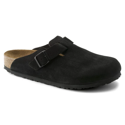 Boston Soft Footbed-Suede Leather-Black