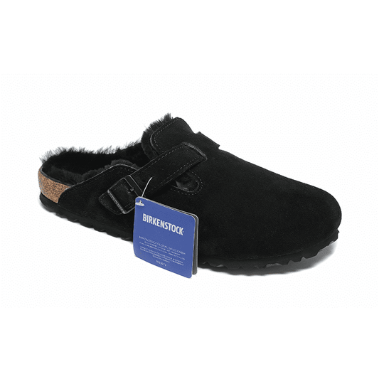 Boston Shearling-Suede Leather-Black