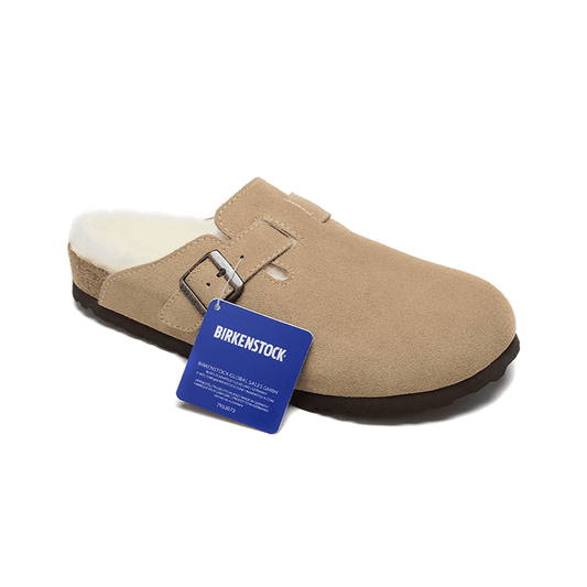 Boston Shearling-Suede Leather-khak