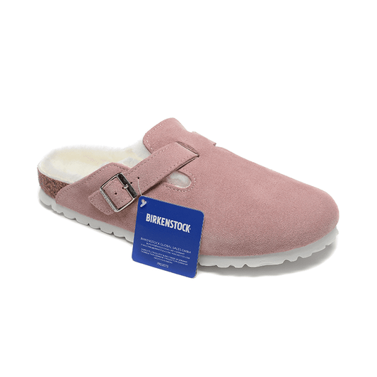 Boston Shearling-Suede Leather-Pink